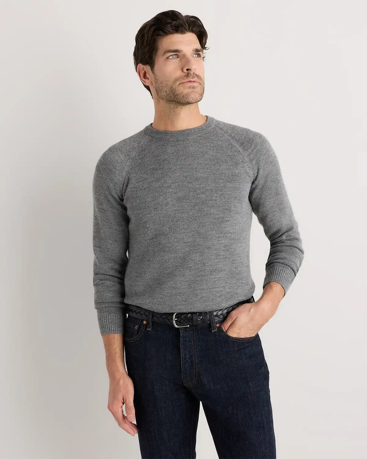 Alpaca-Wool Crewneck Sweater
