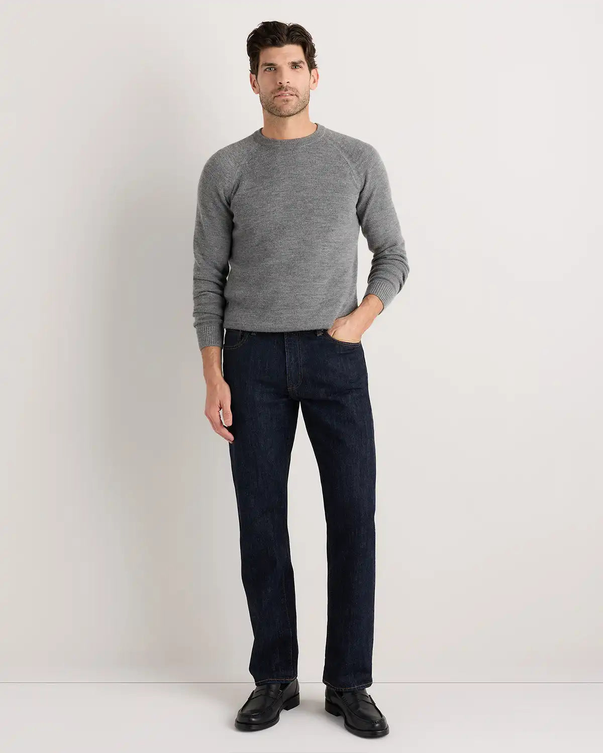 Alpaca-Wool Crewneck Sweater