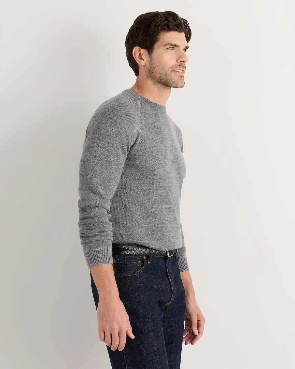 Alpaca-Wool Crewneck Sweater