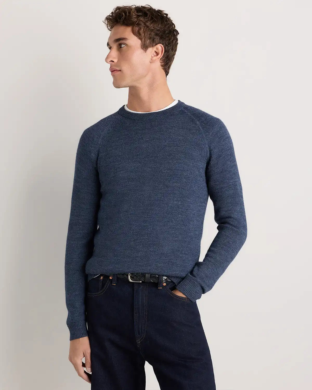 Alpaca-Wool Crewneck Sweater
