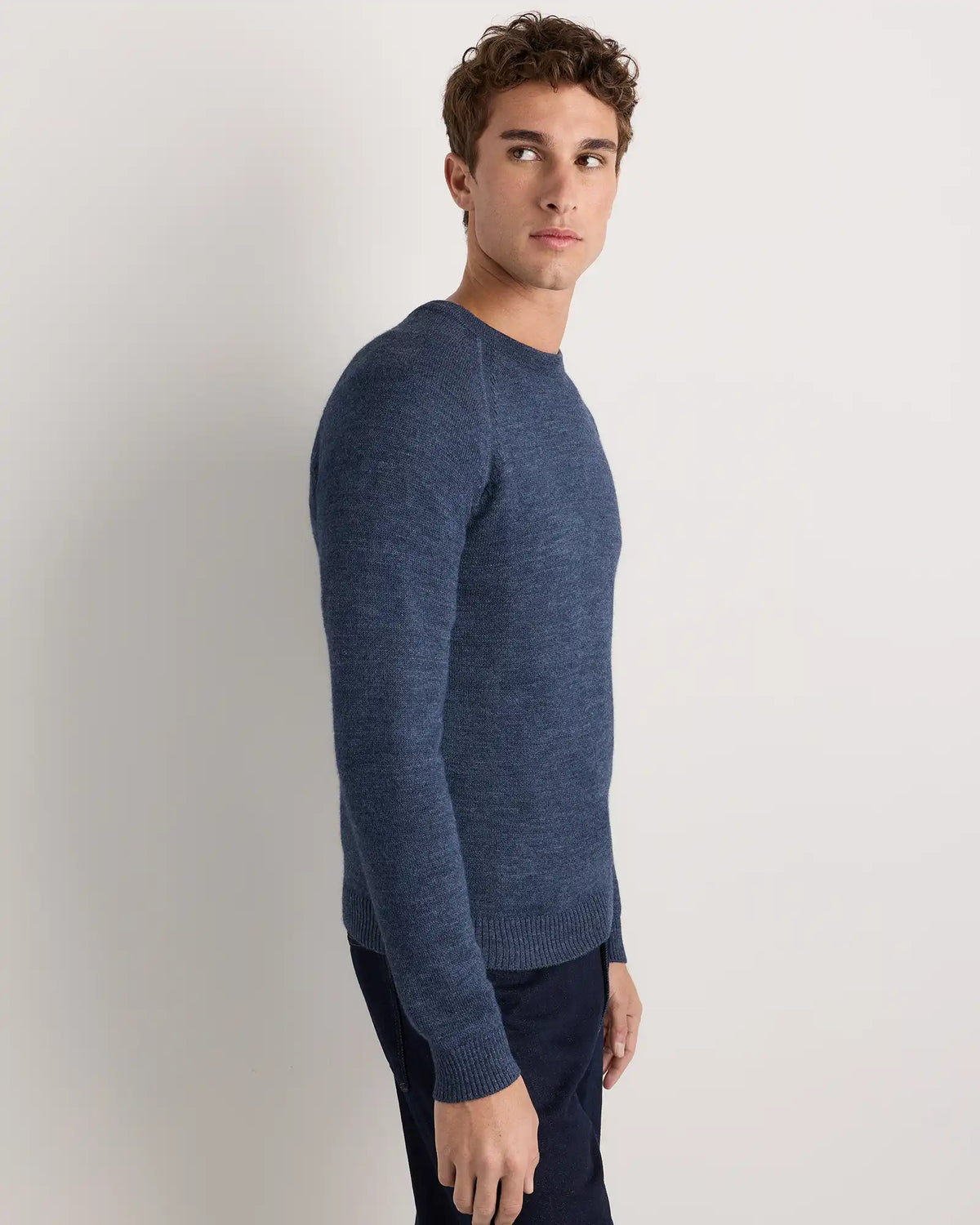 Alpaca-Wool Crewneck Sweater