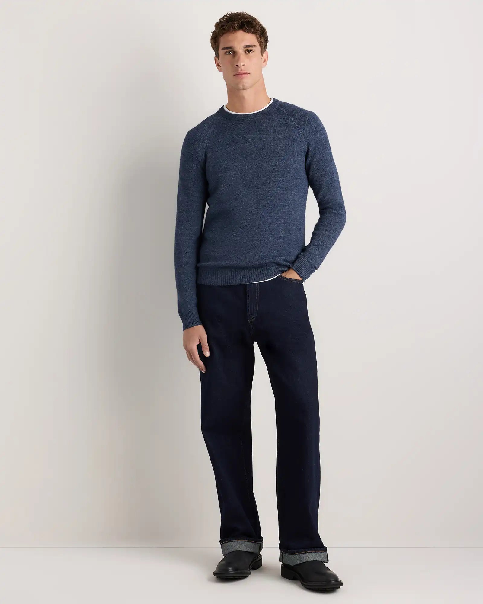 Alpaca-Wool Crewneck Sweater