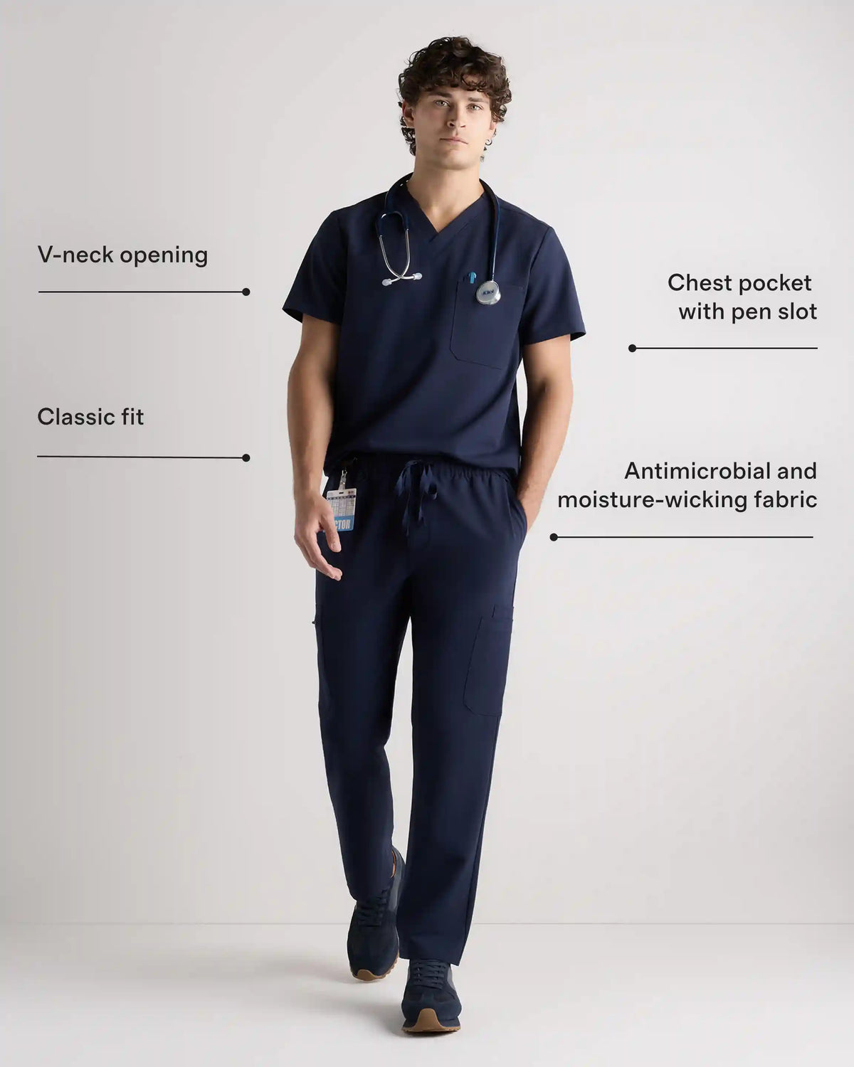 AeraFlex 3-Pocket Scrub Top