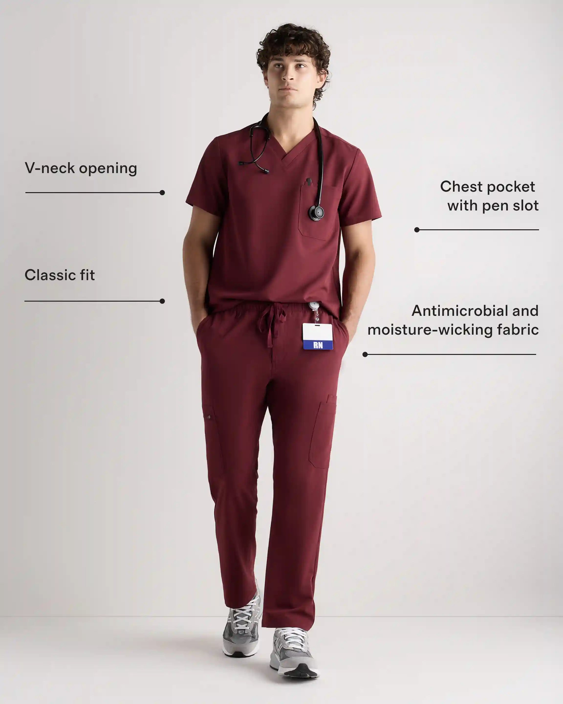 AeraFlex 3-Pocket Scrub Top