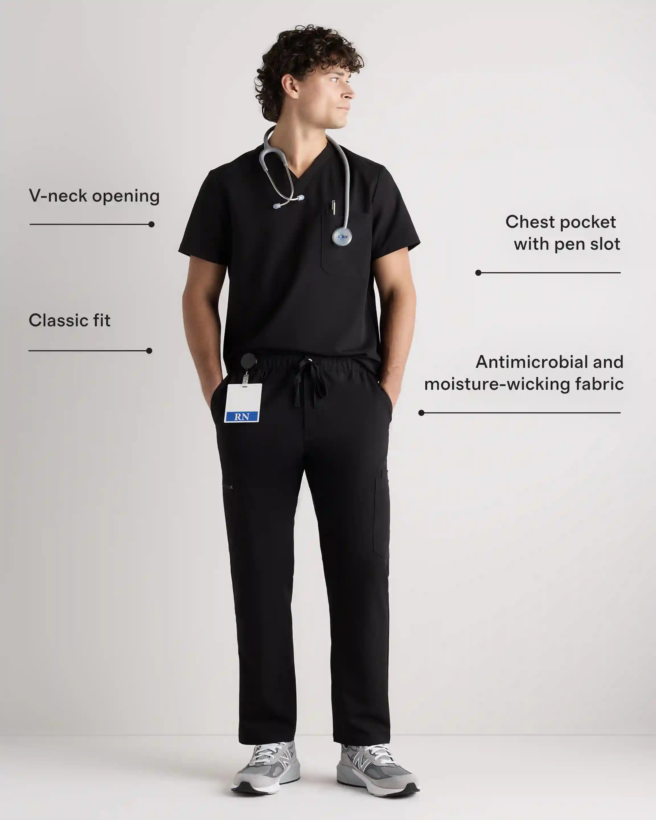 AeraFlex 3-Pocket Scrub Top