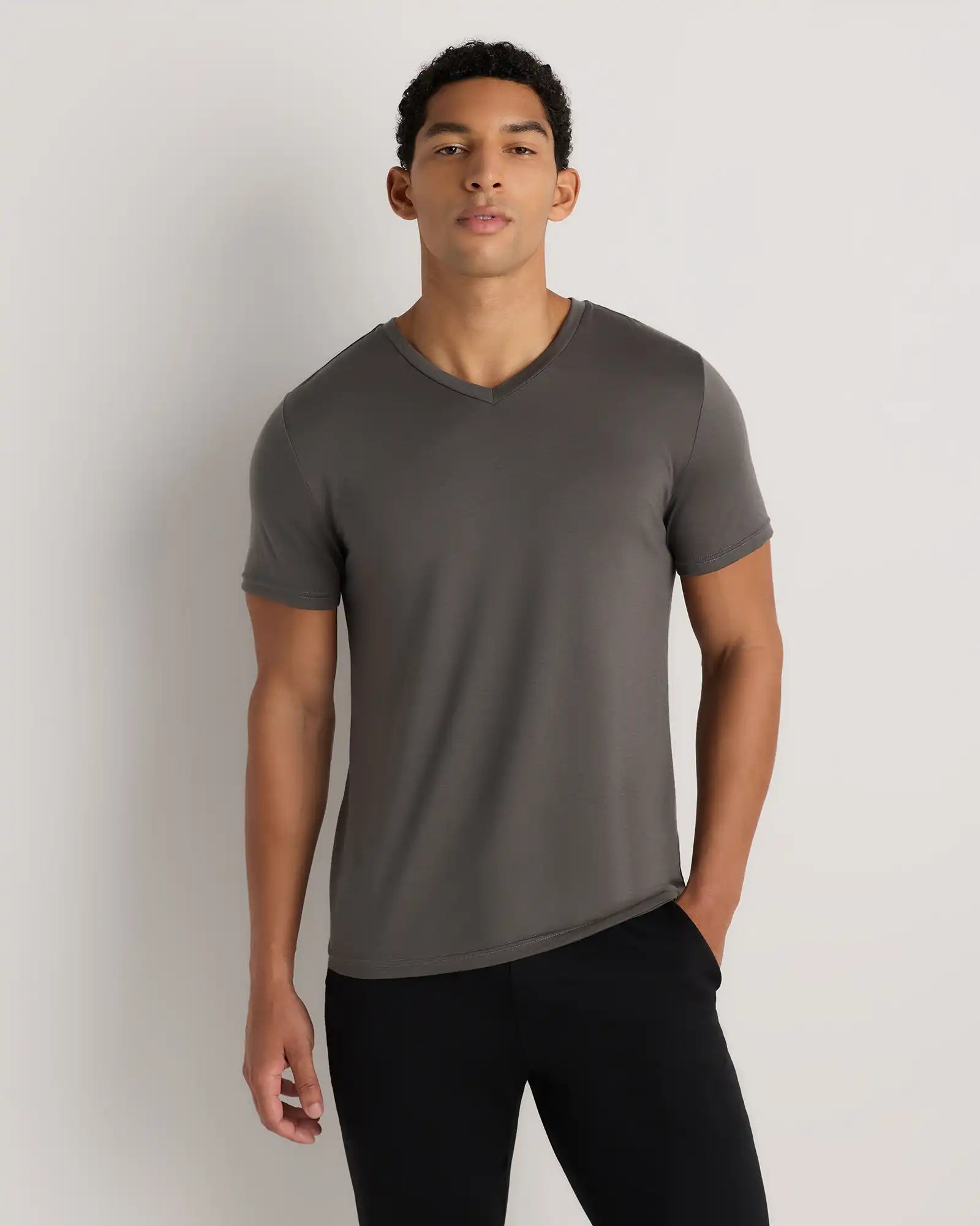 100% Merino Wool All-Season V-Neck Base Layer Tee
