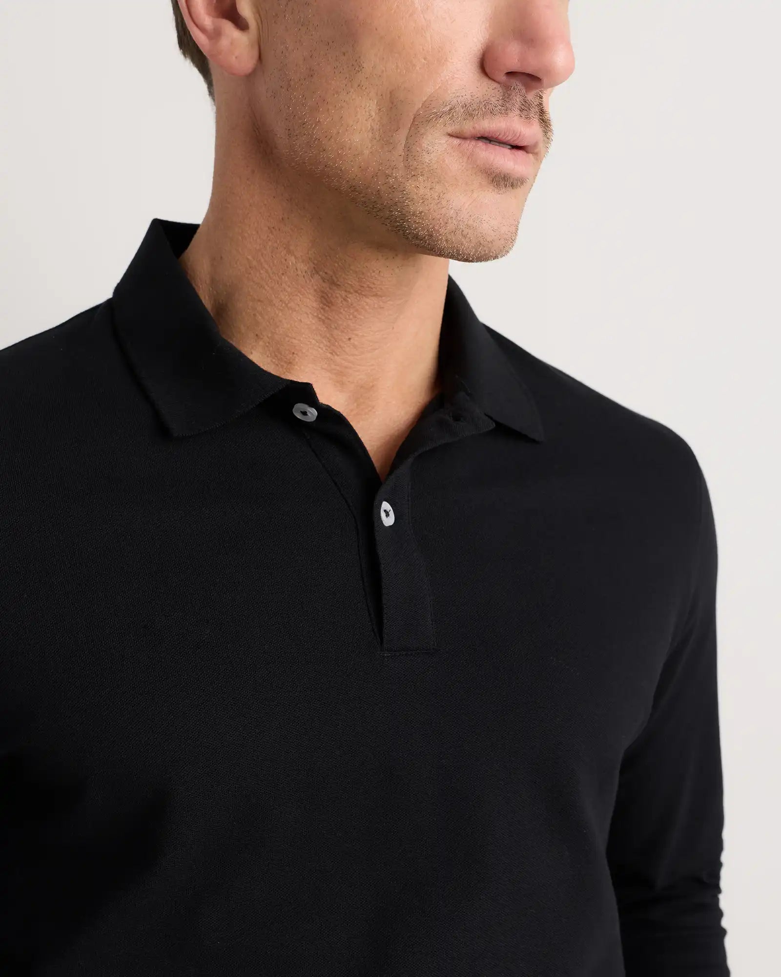 Organic Cotton Long Sleeve Pique Polo