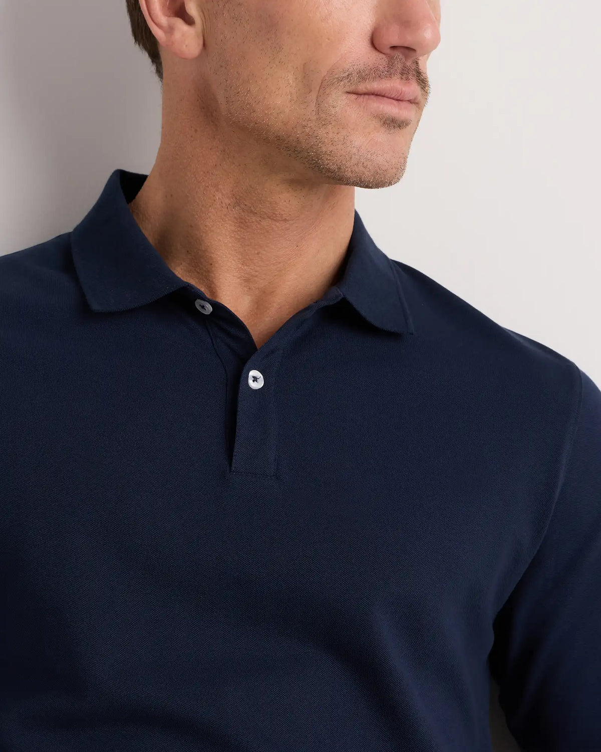 Organic Cotton Long Sleeve Pique Polo