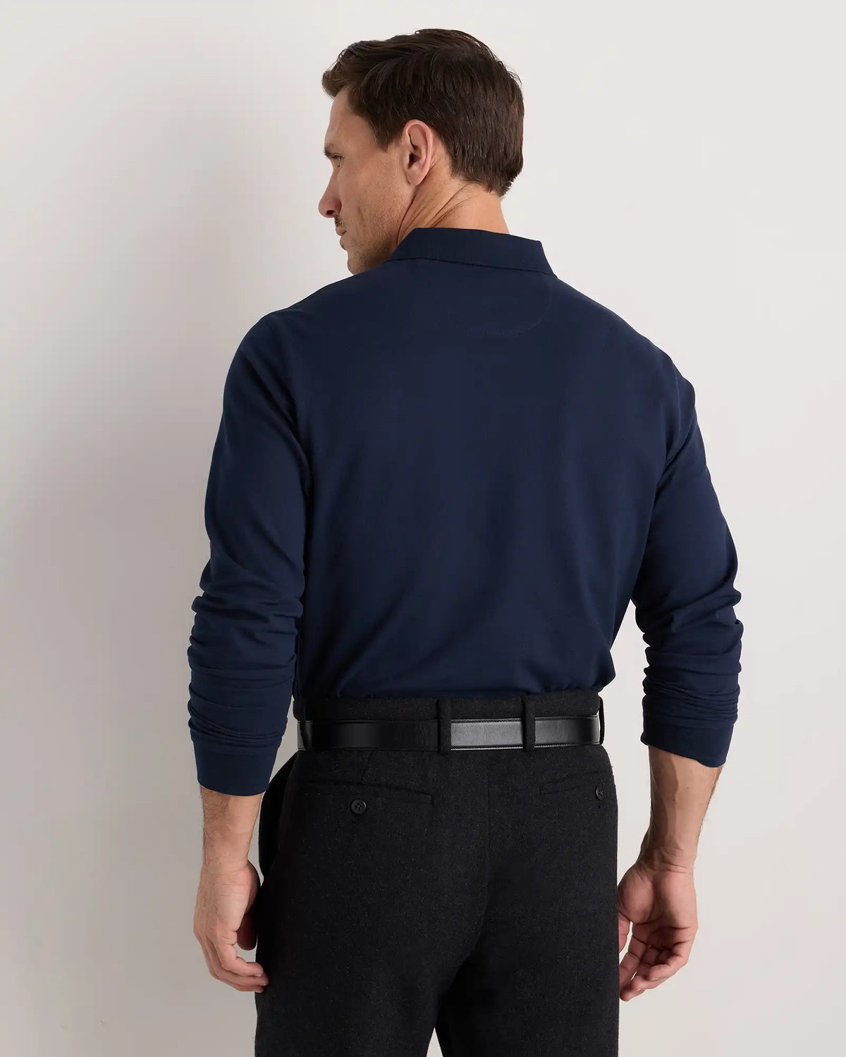 Organic Cotton Long Sleeve Pique Polo