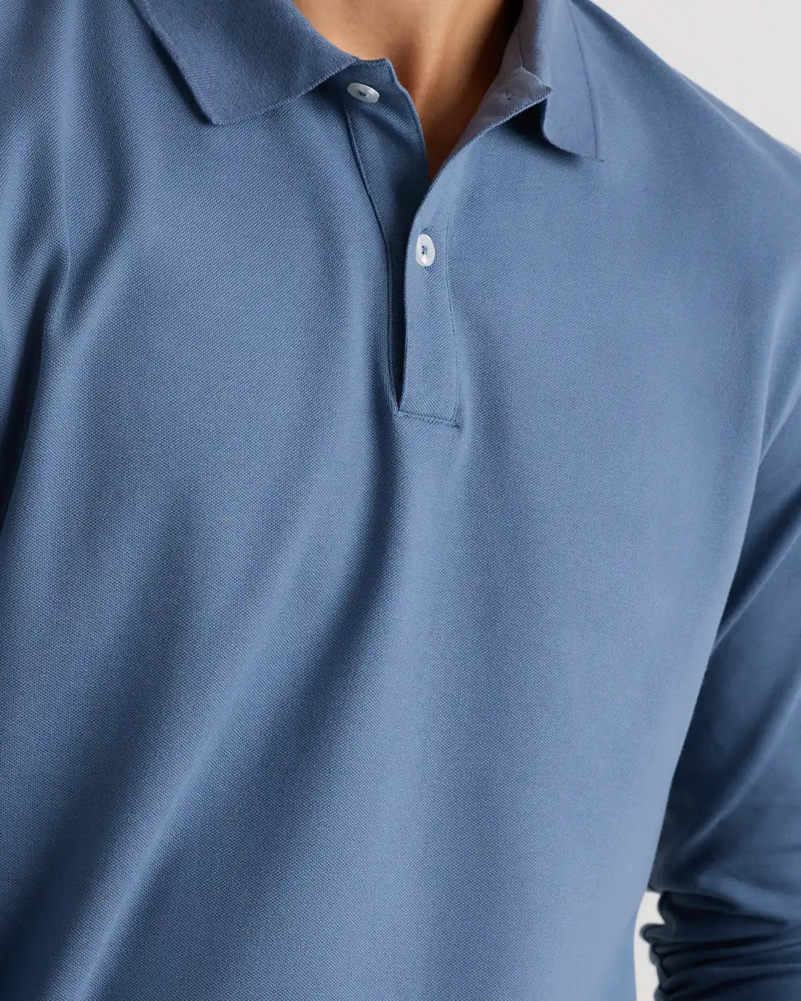 Organic Cotton Long Sleeve Pique Polo