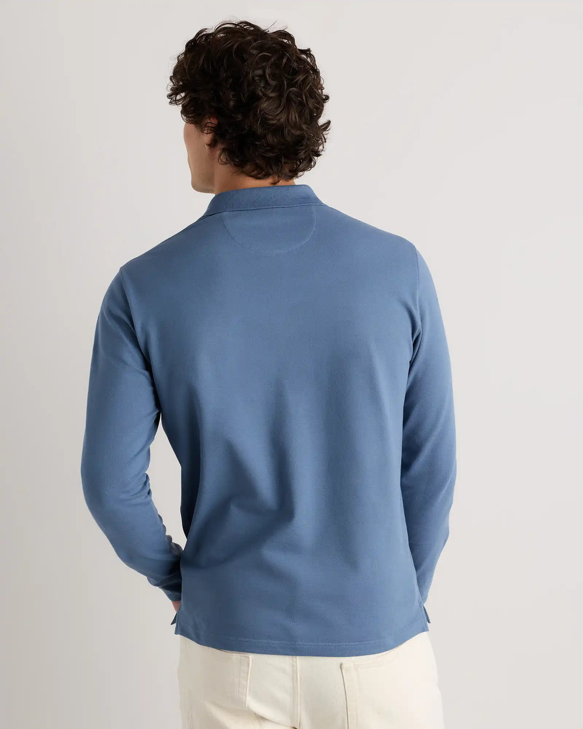 Organic Cotton Long Sleeve Pique Polo