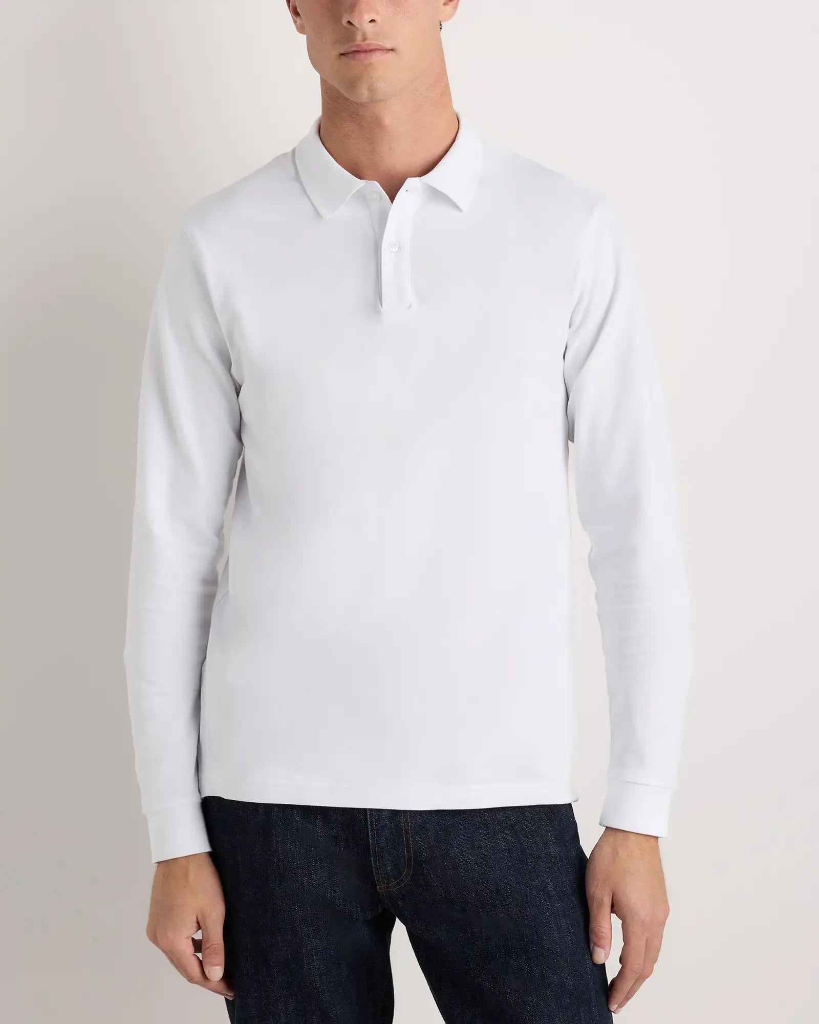 Organic Cotton Long Sleeve Pique Polo