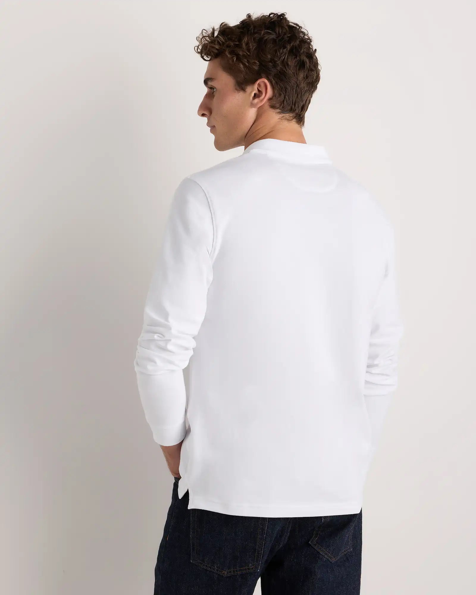 Organic Cotton Long Sleeve Pique Polo