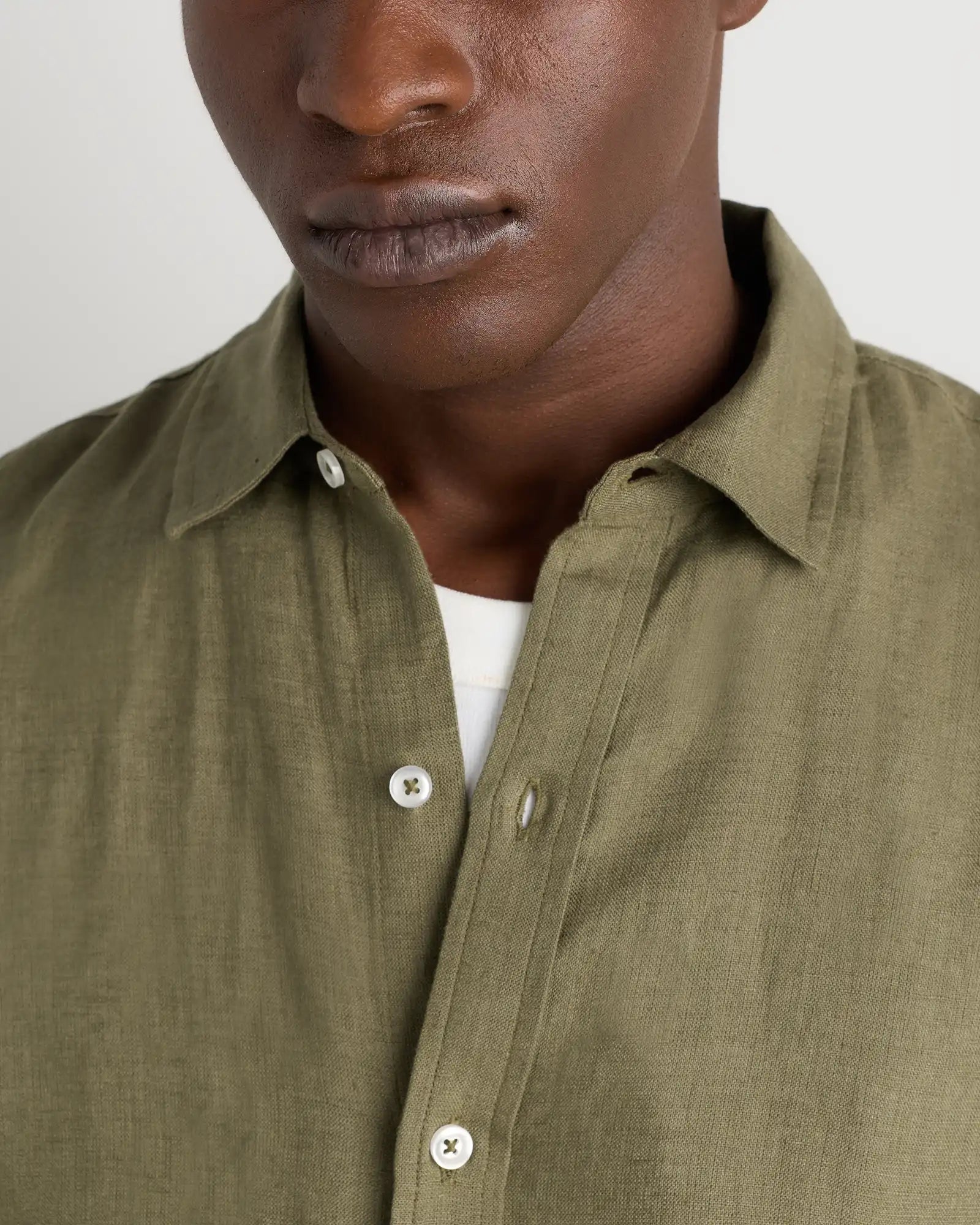 100% European Linen Relaxed Short Sleeve Shirt