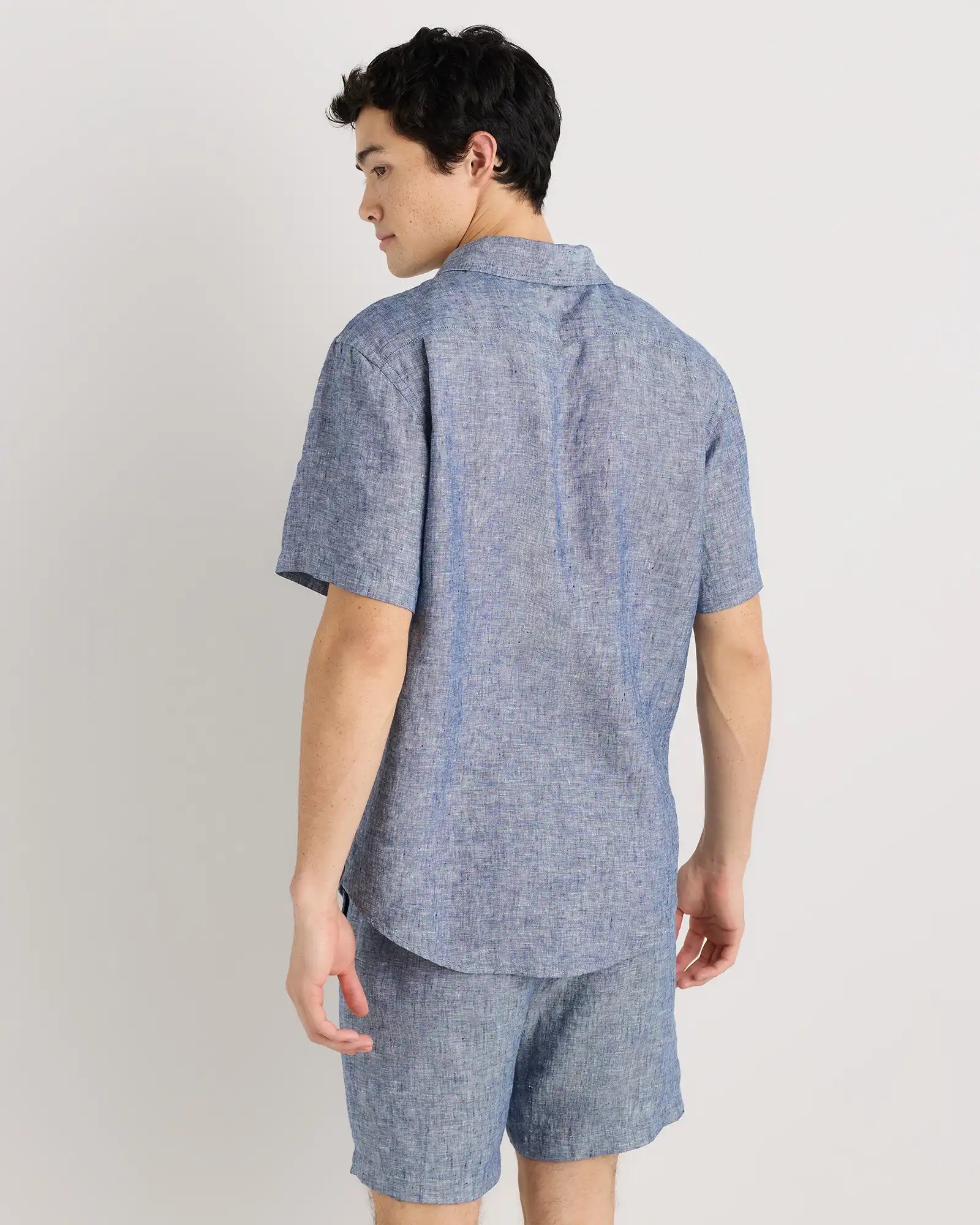 100% European Linen Relaxed Short Sleeve Shirt