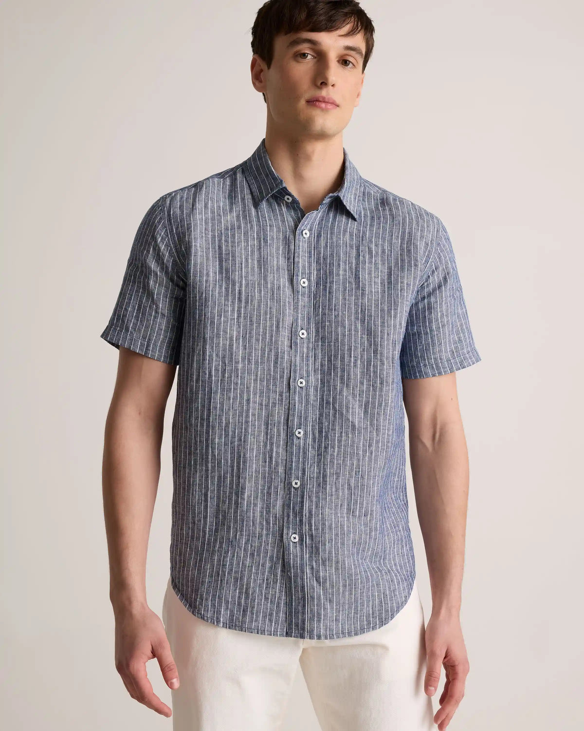 100% European Linen Relaxed Short Sleeve Shirt