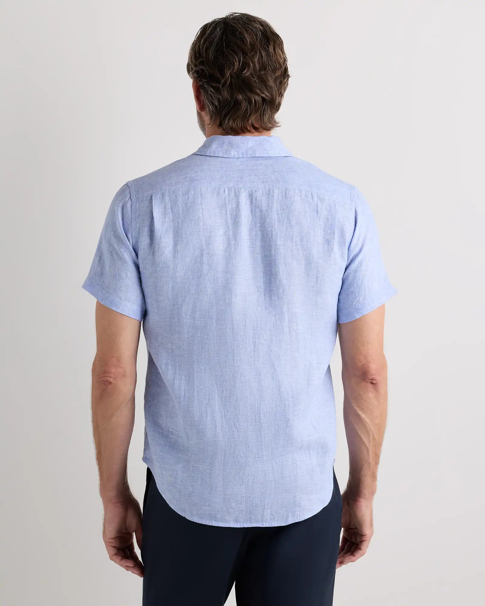 100% European Linen Relaxed Short Sleeve Shirt