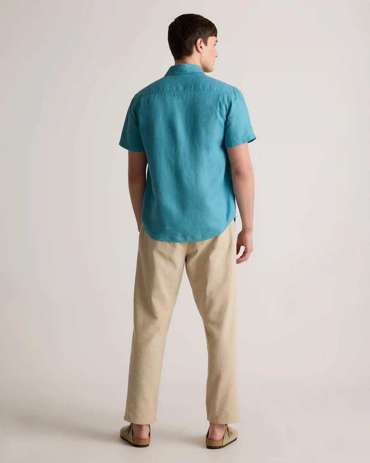 100% European Linen Relaxed Short Sleeve Shirt