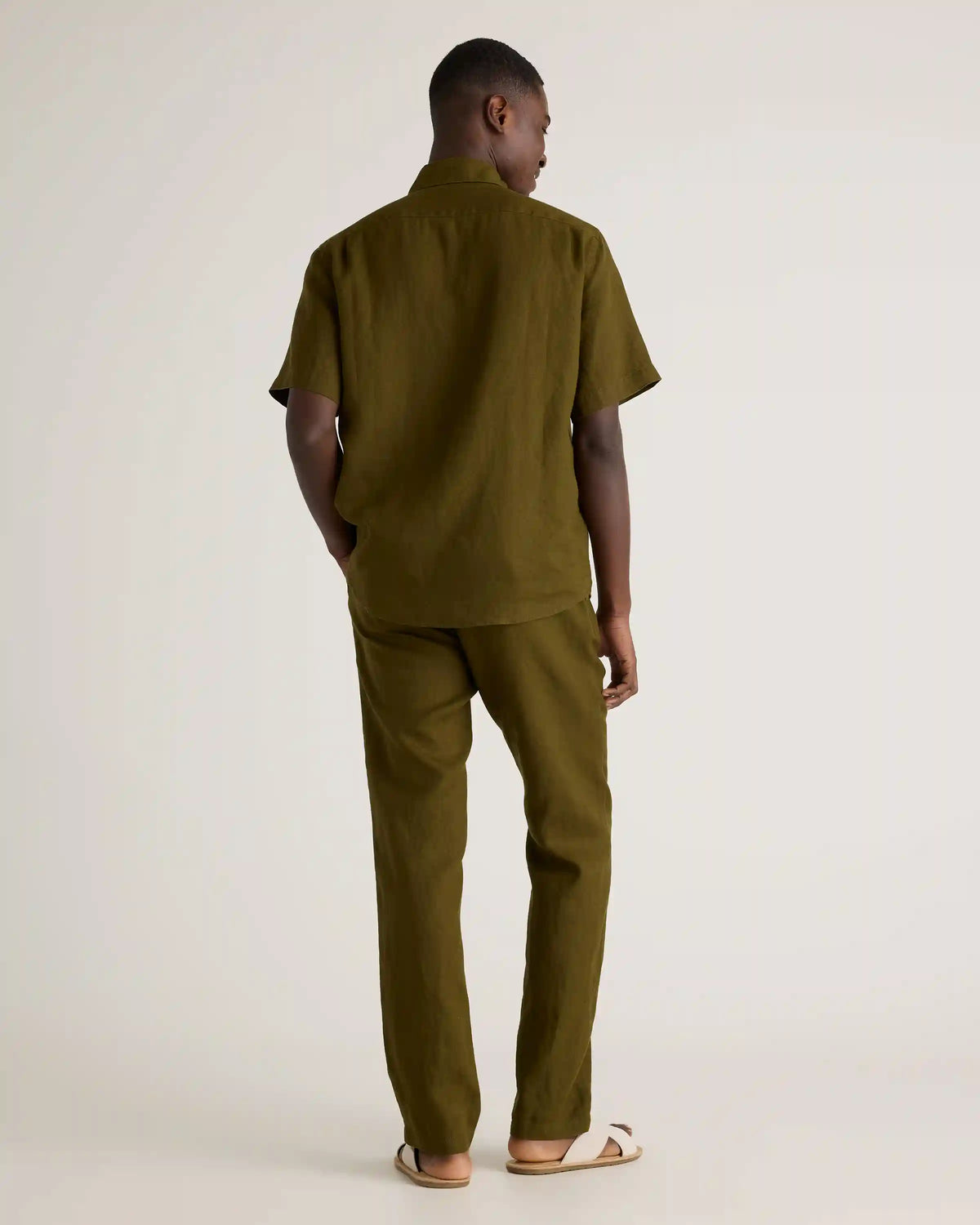 100% European Linen Relaxed Short Sleeve Shirt