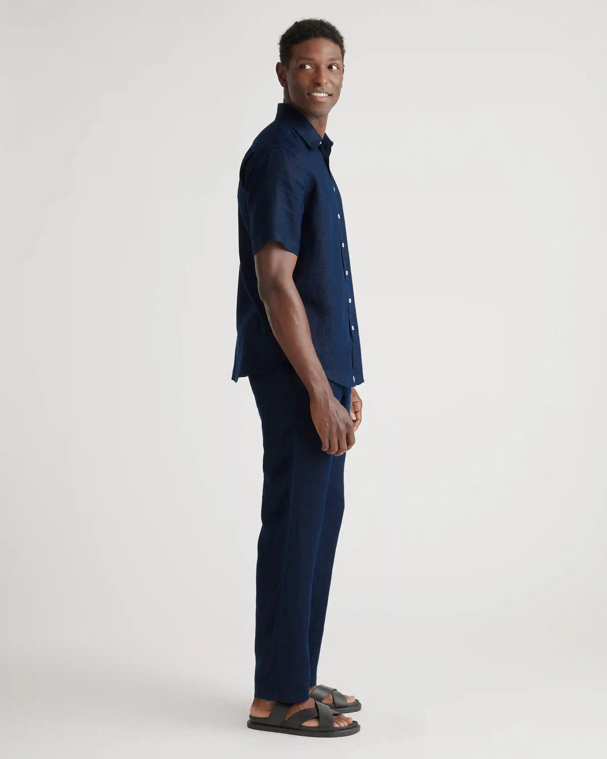 100% European Linen Relaxed Short Sleeve Shirt