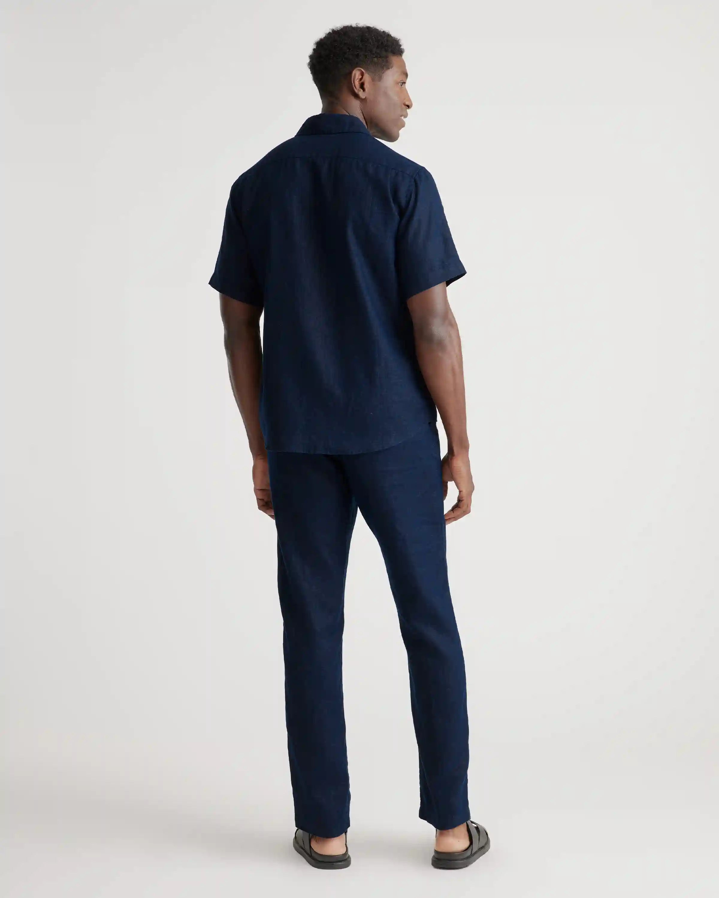 100% European Linen Relaxed Short Sleeve Shirt