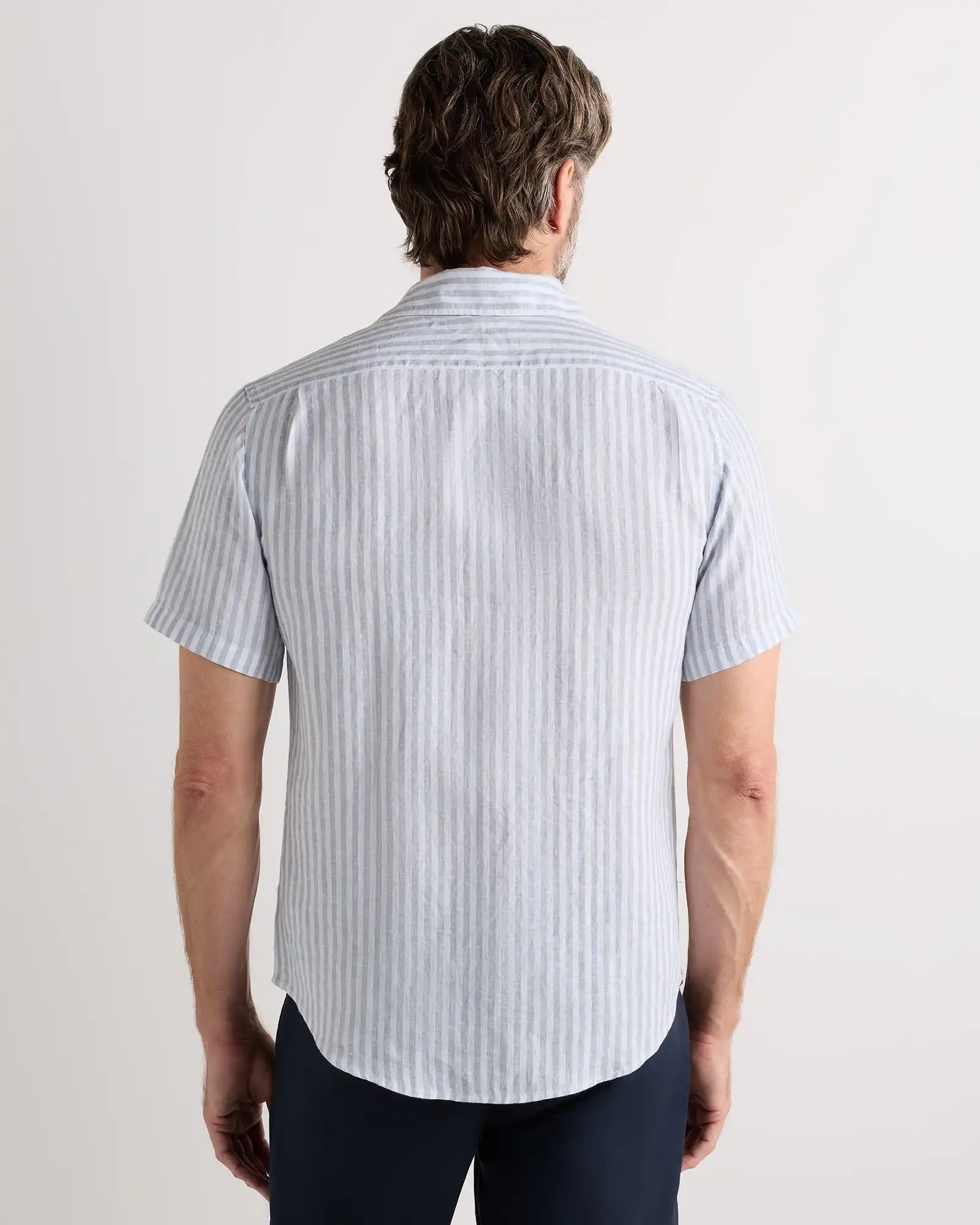 100% European Linen Relaxed Short Sleeve Shirt