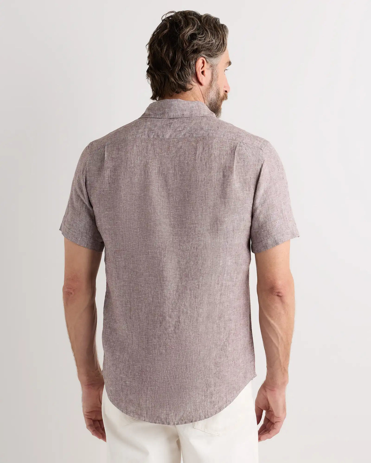 100% European Linen Relaxed Short Sleeve Shirt