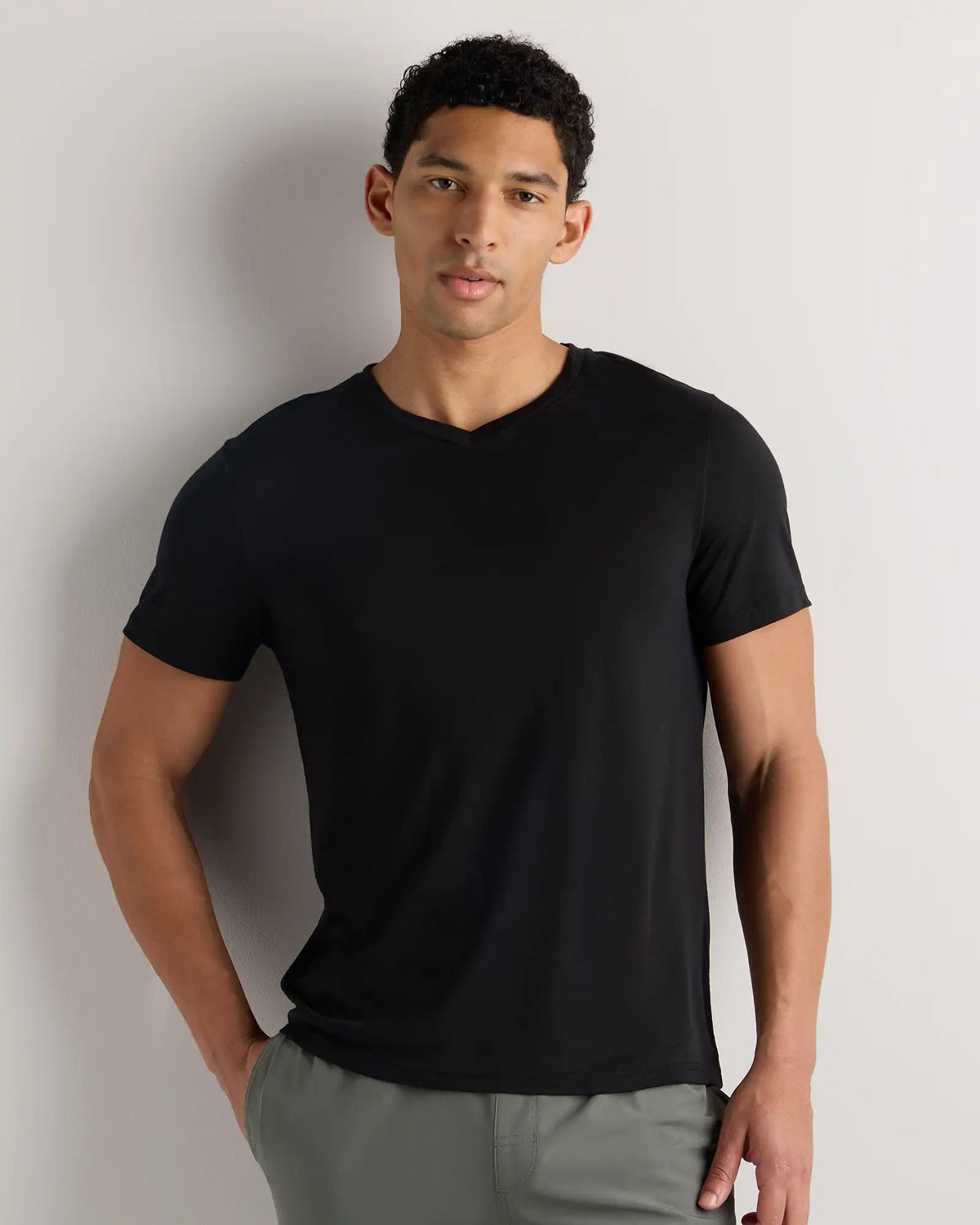 100% Merino Wool All-Season V-Neck Base Layer Tee