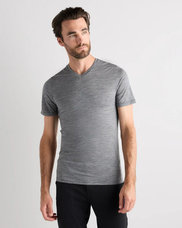 100% Merino Wool All-Season V-Neck Base Layer Tee