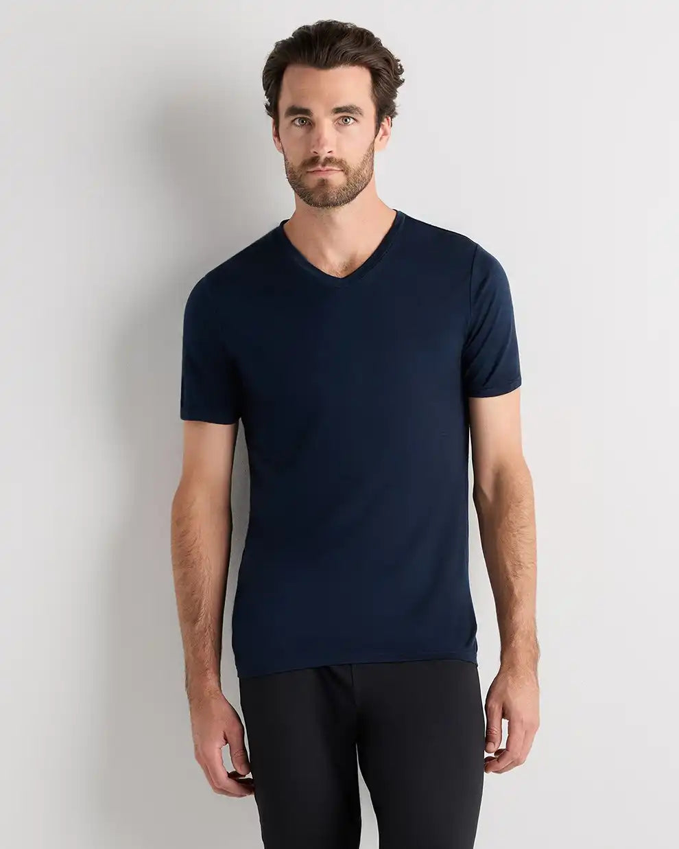 100% Merino Wool All-Season V-Neck Base Layer Tee