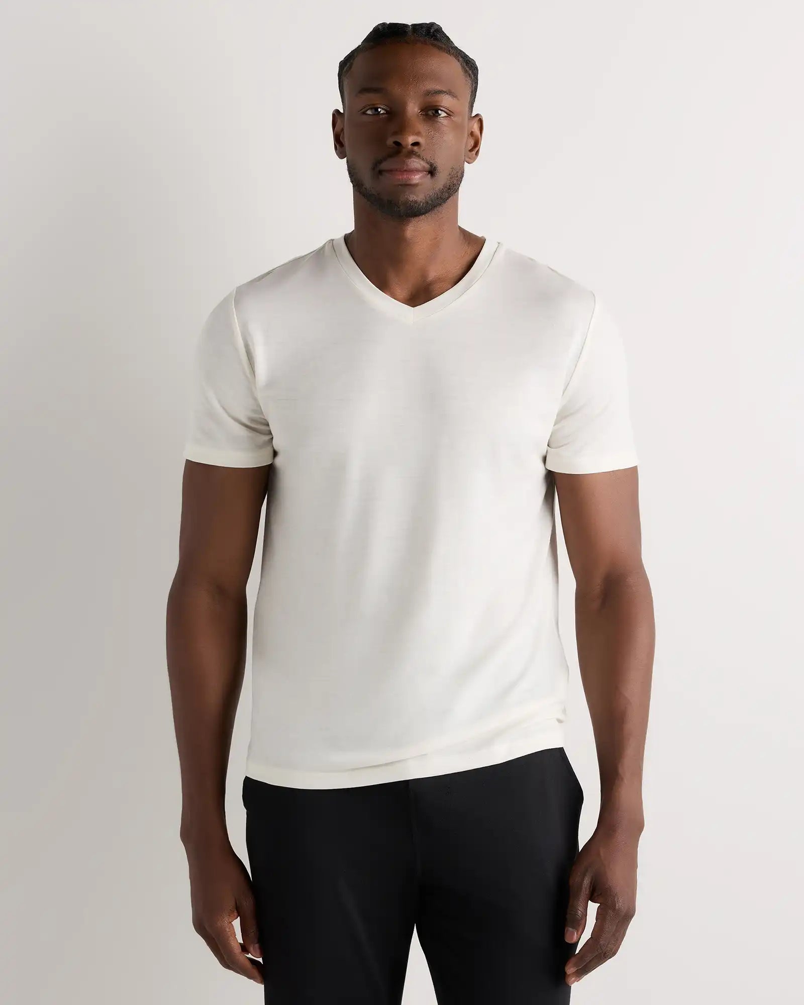 100% Merino Wool All-Season V-Neck Base Layer Tee