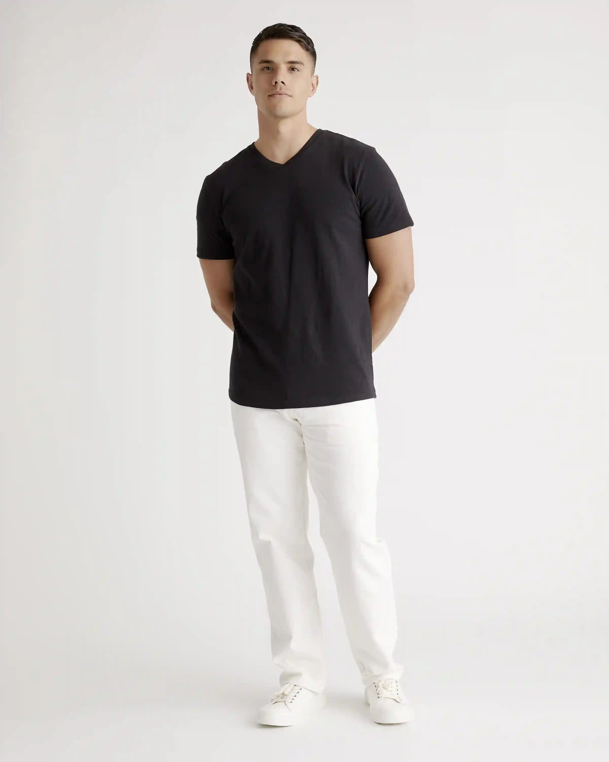 100% Organic Cotton Slub V-Neck Tee