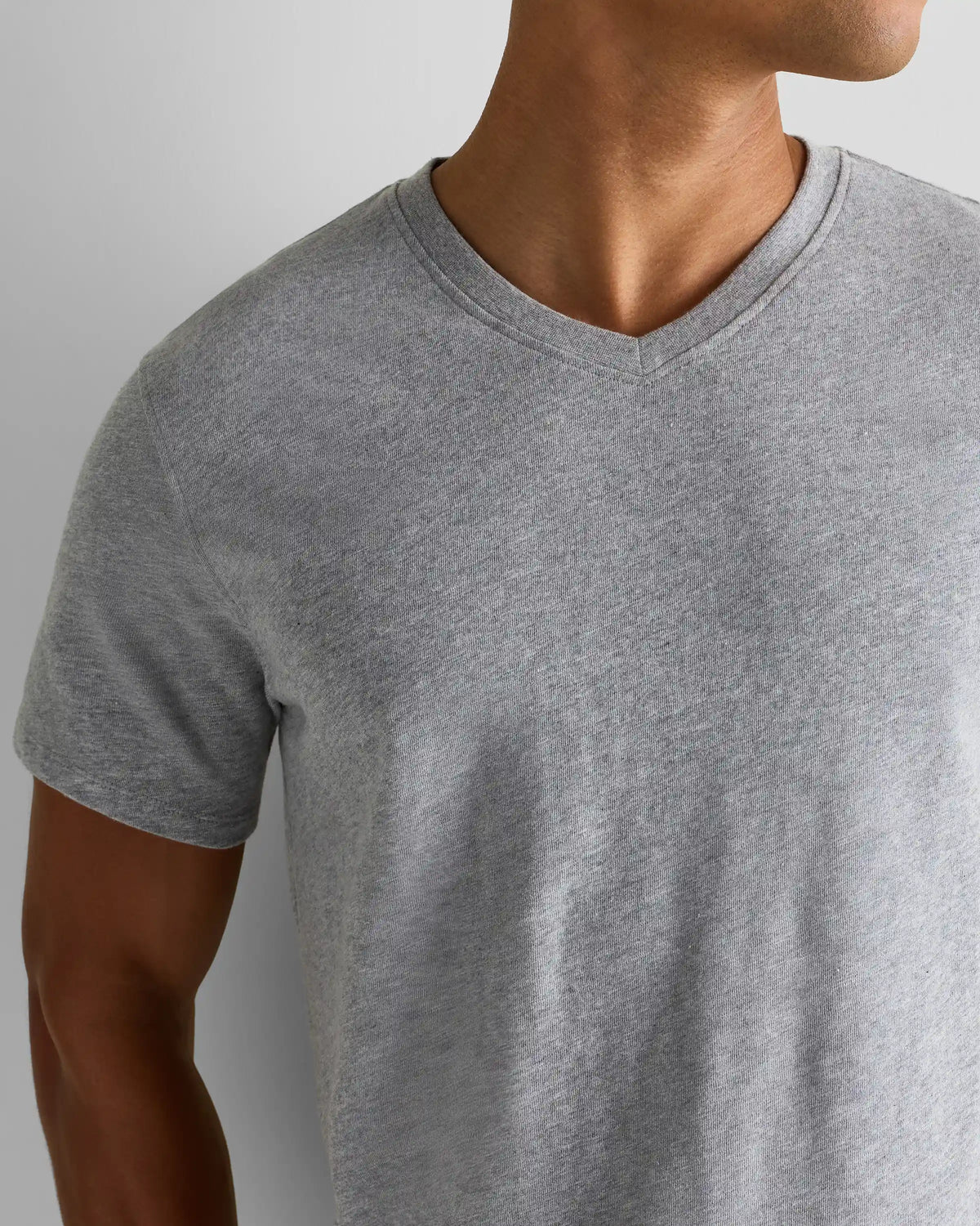 100% Organic Cotton Slub V-Neck Tee