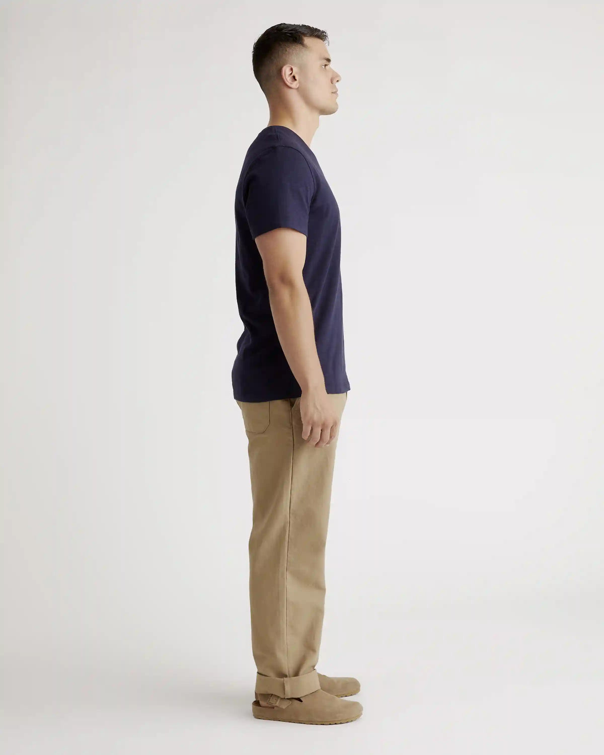 100% Organic Cotton Slub V-Neck Tee