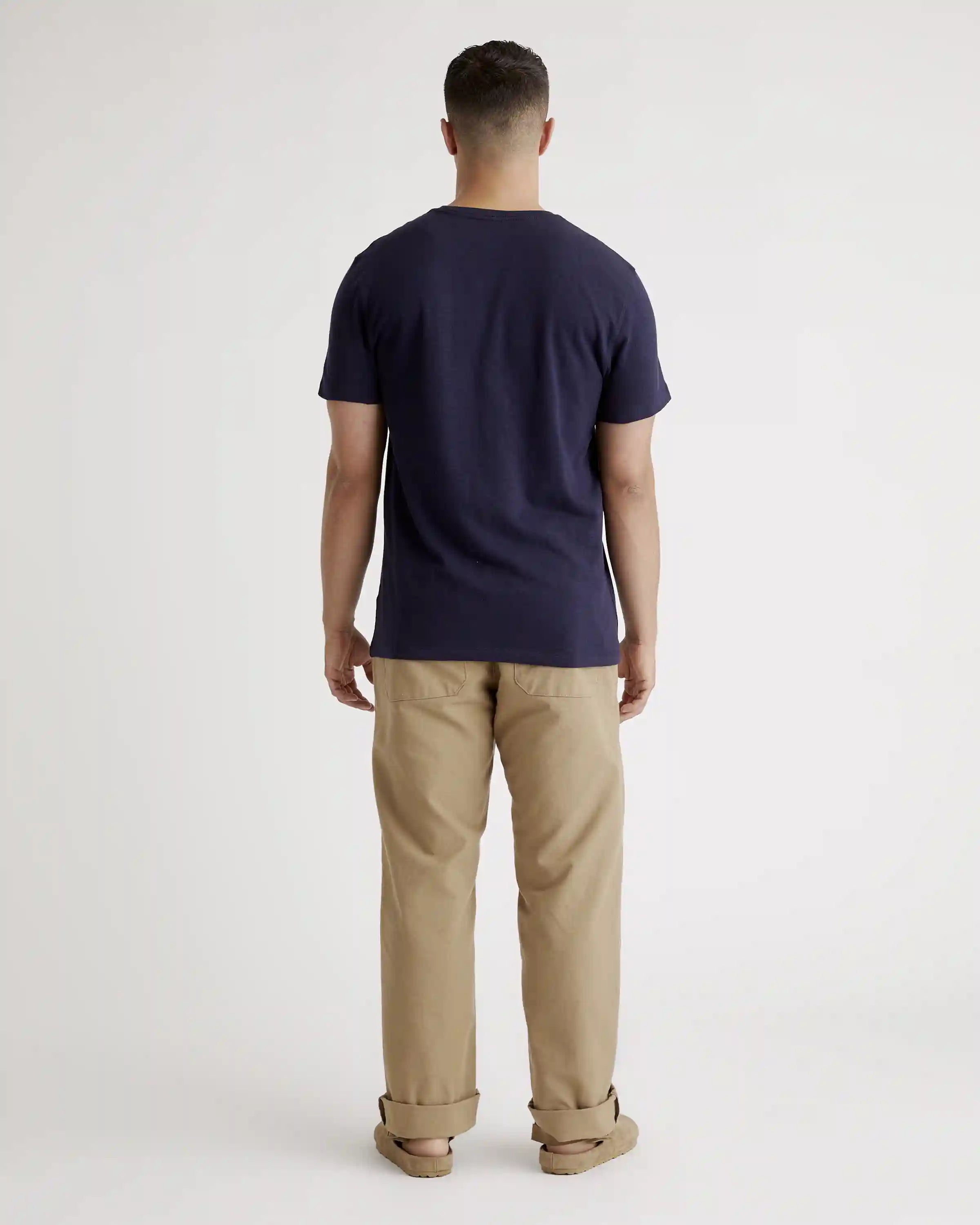 100% Organic Cotton Slub V-Neck Tee