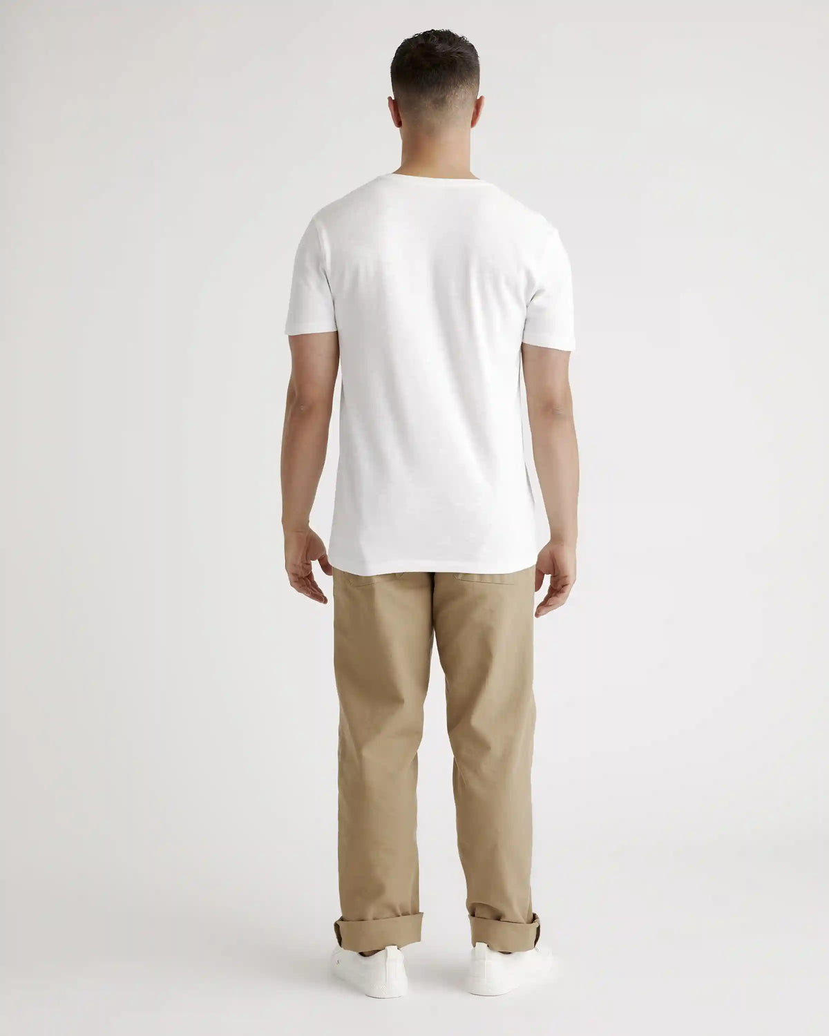 100% Organic Cotton Slub V-Neck Tee