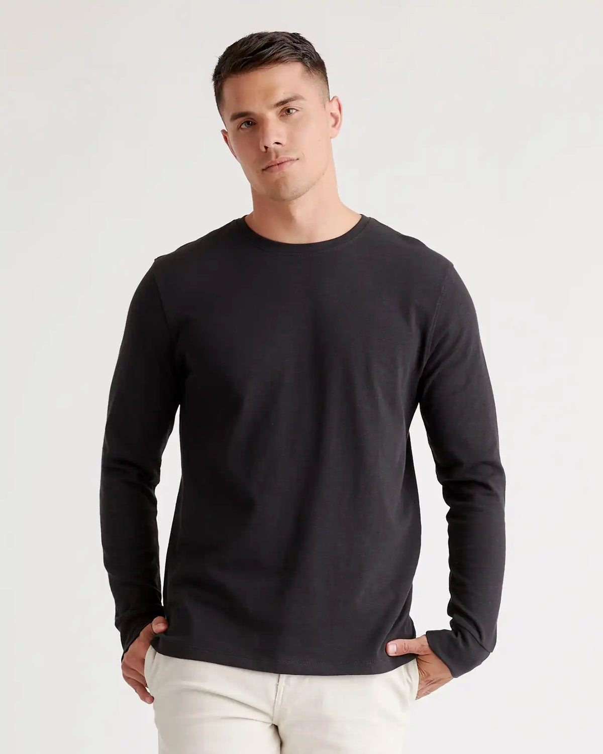 100% Organic Cotton Slub Long Sleeve Tee