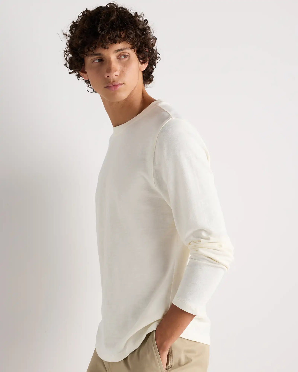 100% Organic Cotton Slub Long Sleeve Tee