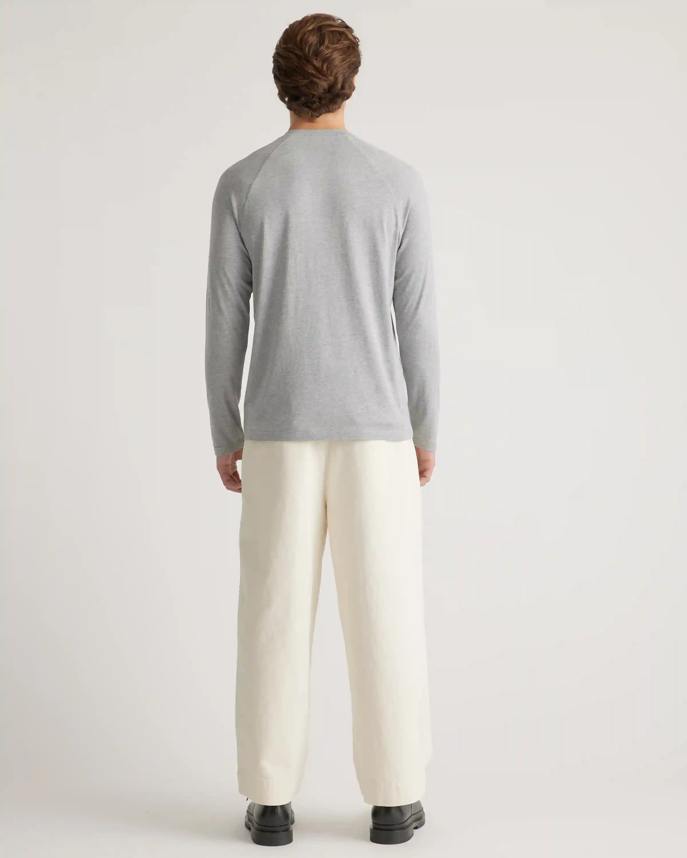 Cotton Modal Long Sleeve Henley Tee