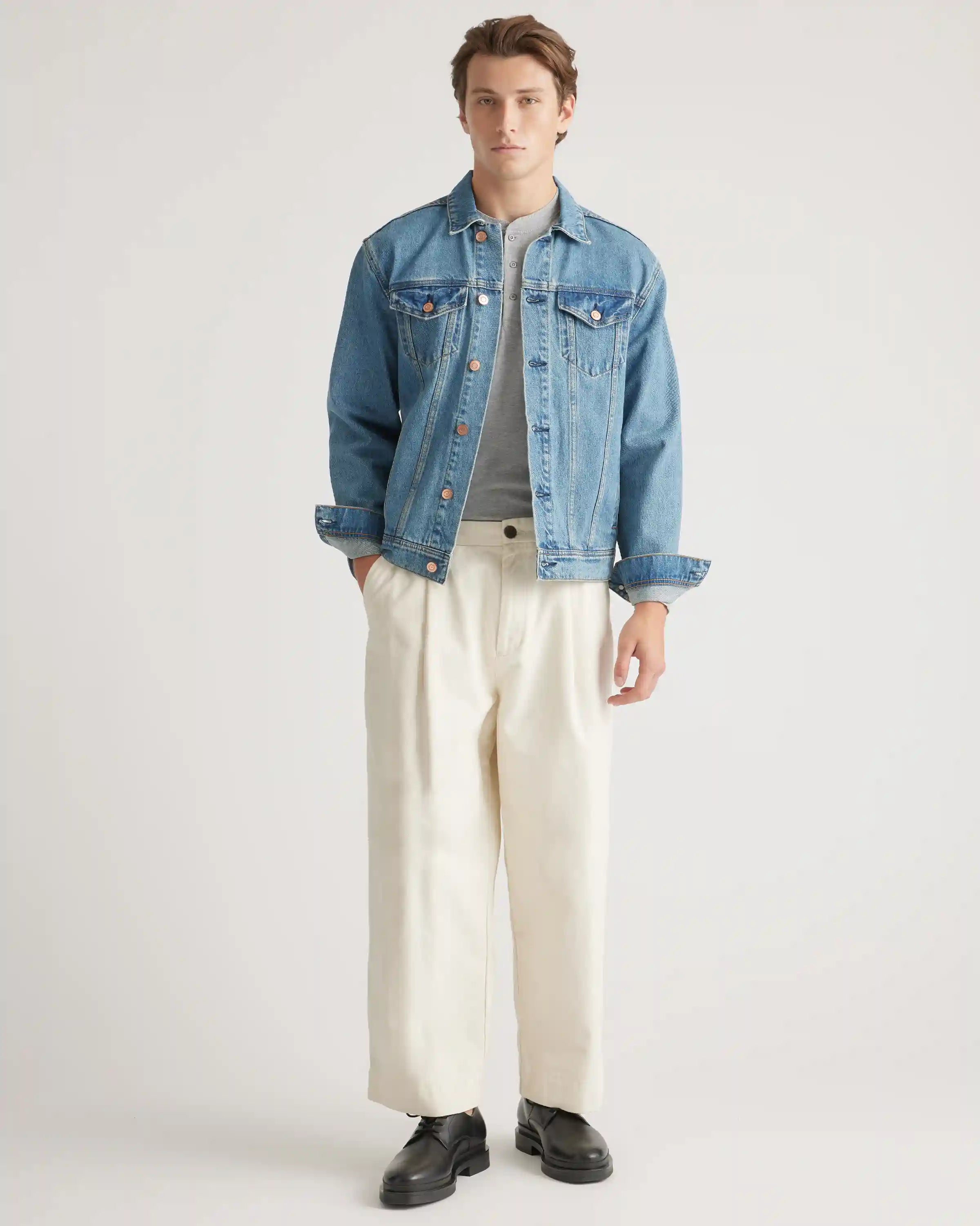 Cotton Modal Long Sleeve Henley Tee