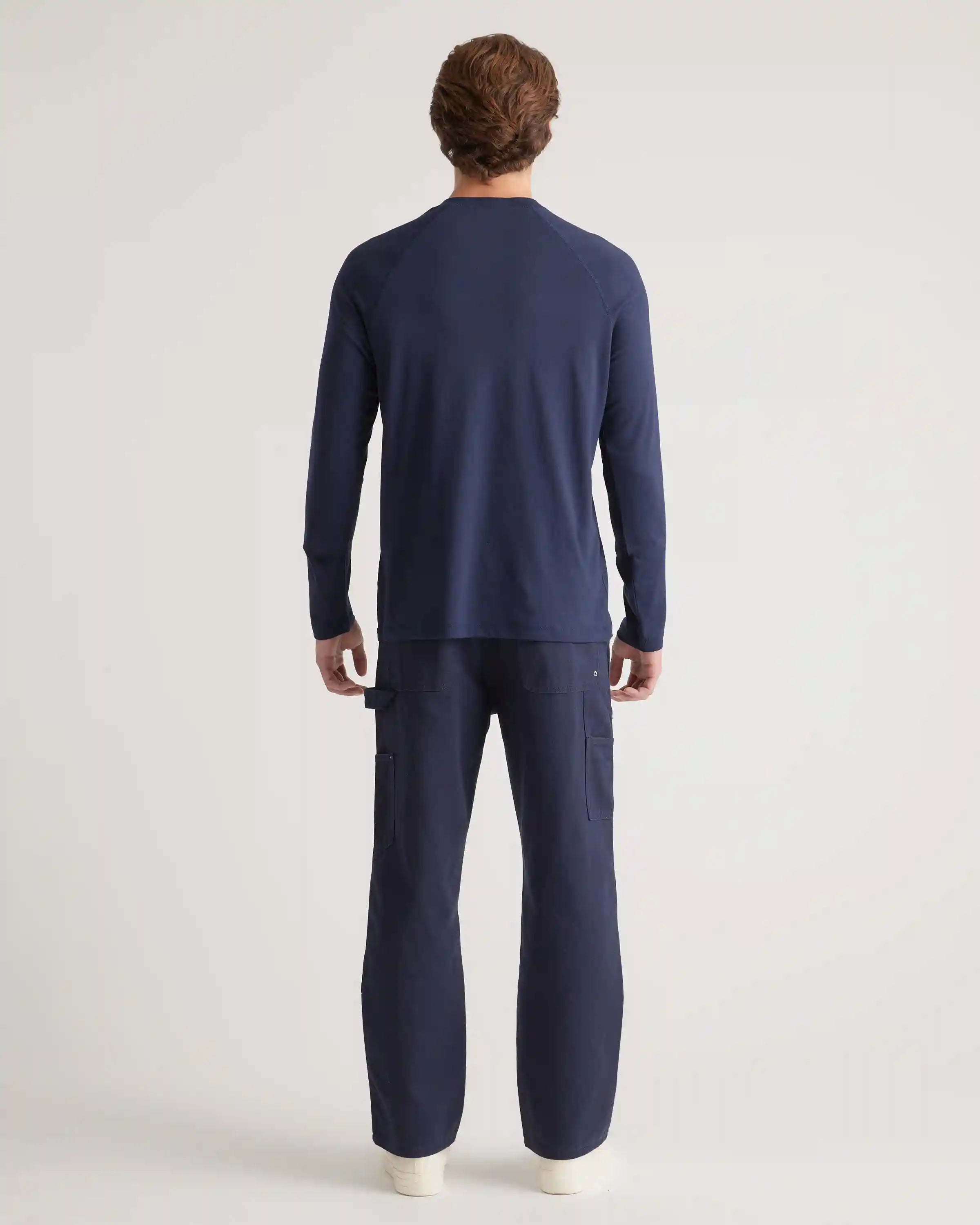 Cotton Modal Long Sleeve Henley Tee