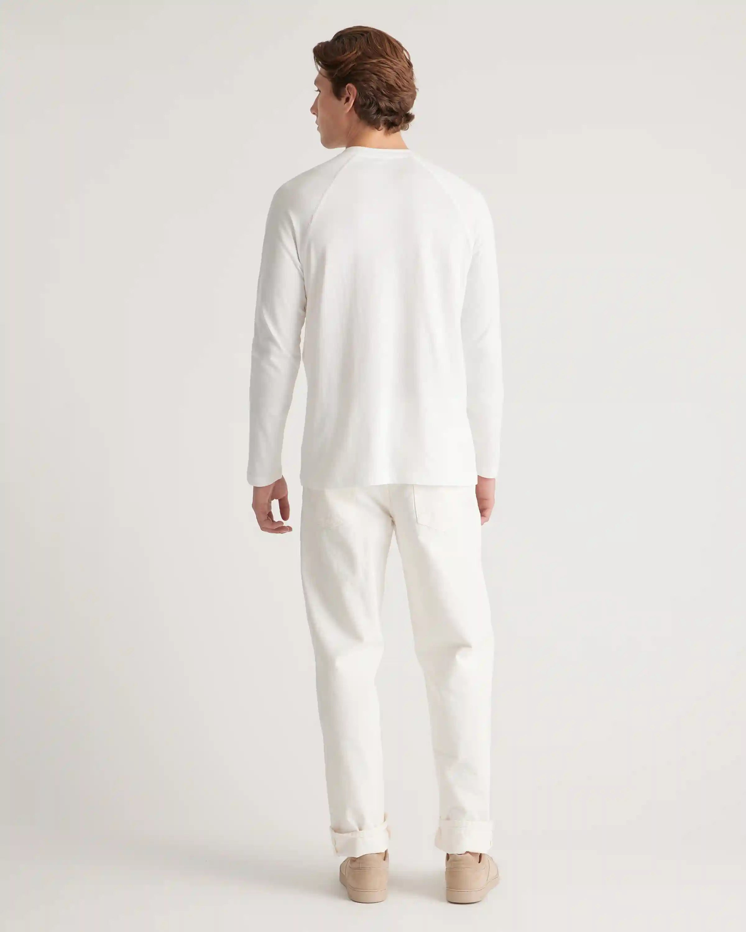 Cotton Modal Long Sleeve Henley Tee