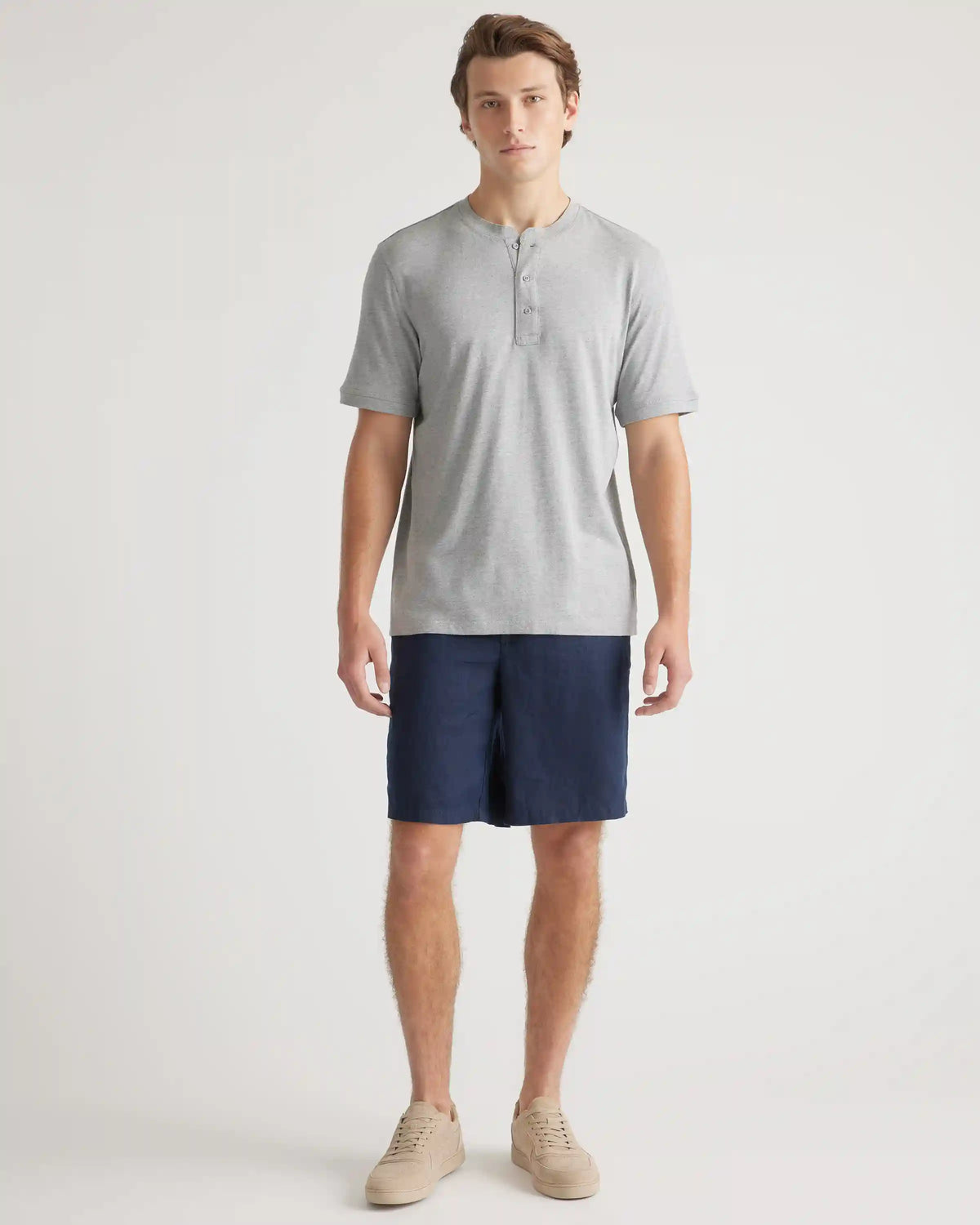Cotton Modal Short Sleeve Henley Tee