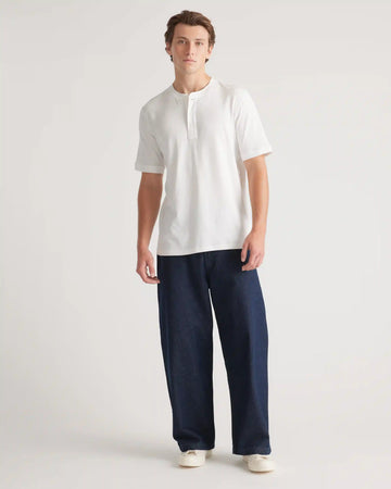 Cotton Modal Short Sleeve Henley Tee