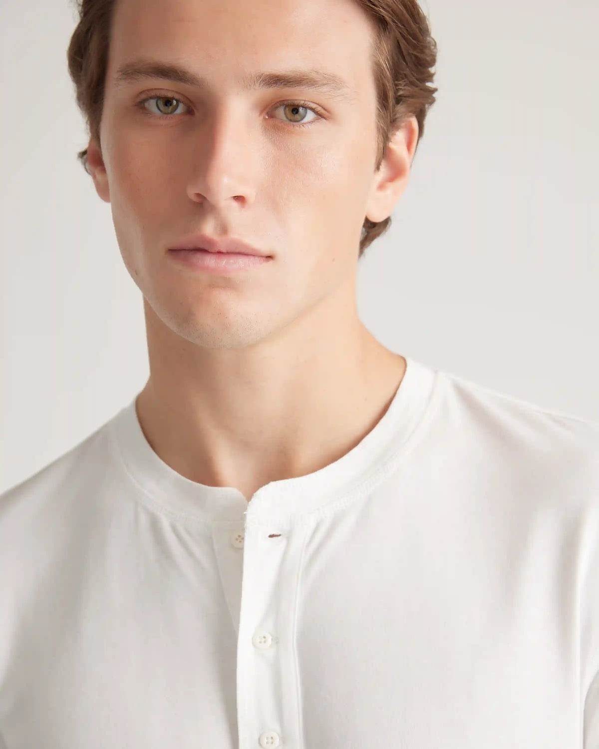 Cotton Modal Short Sleeve Henley Tee