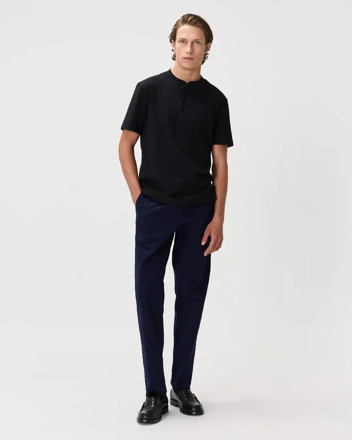 100% Organic Cotton Slub Henley Tee