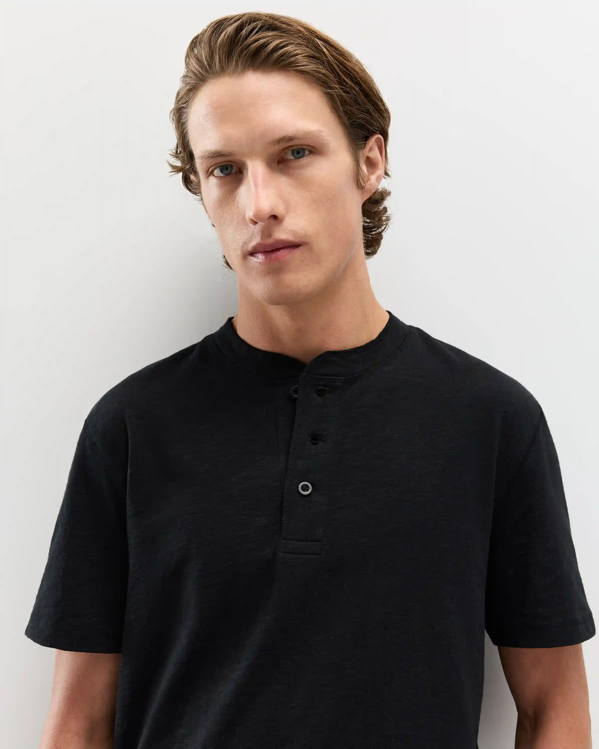 100% Organic Cotton Slub Henley Tee