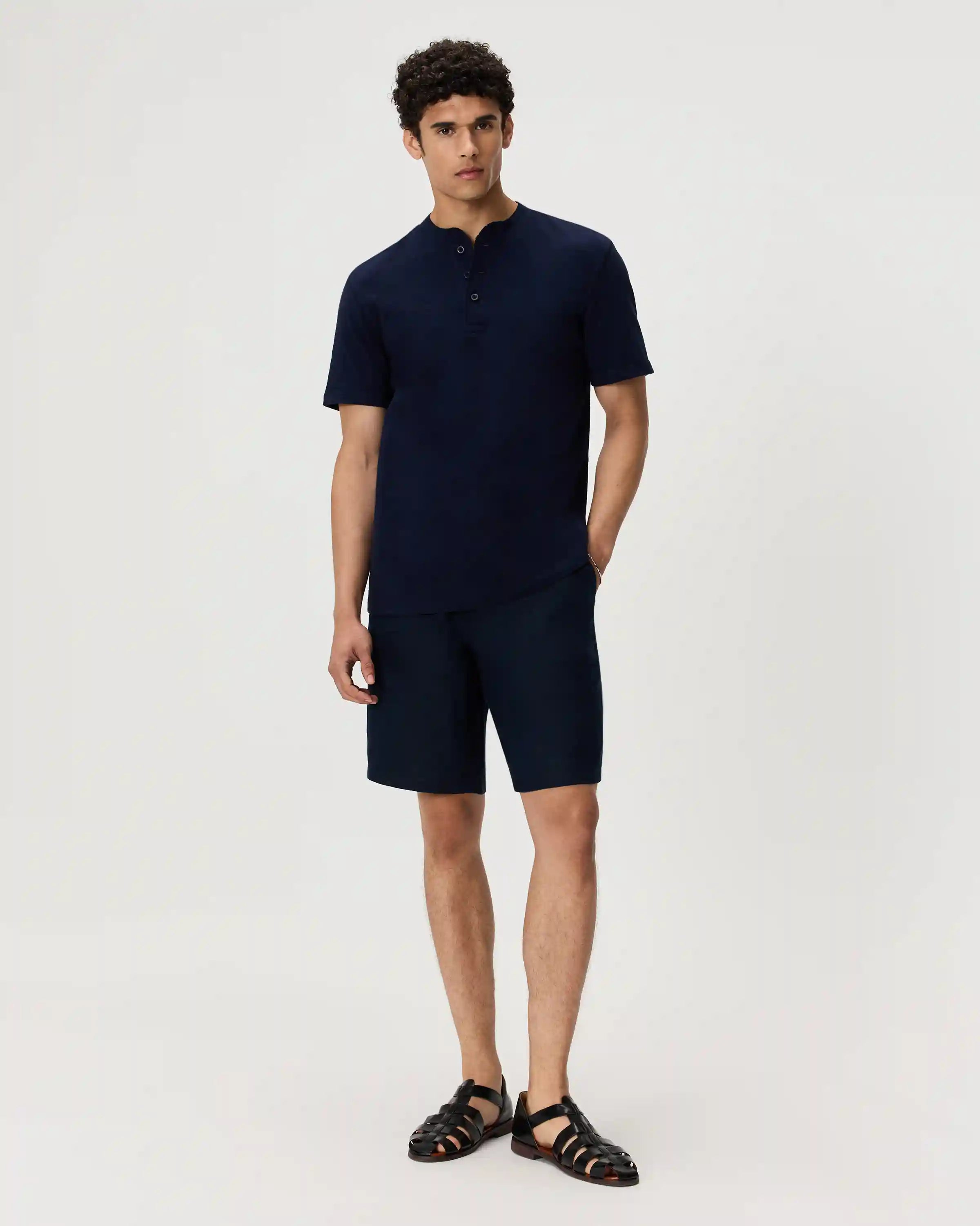 100% Organic Cotton Slub Henley Tee