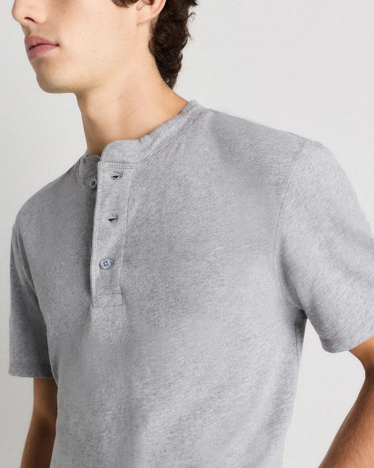 100% Organic Cotton Slub Henley Tee