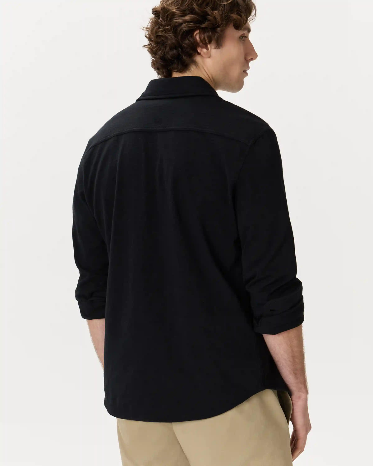 100% Organic Cotton Slub Long Sleeve Button Up Shirt